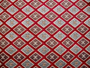 UPHOLSTERY FABRIC REMNANT BEAUTIFUL CRANBERRY OLIVE GREEN BROWN 36" X 28" - Picture 1 of 2