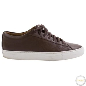 Vekla Brown White Calf Leather Italy Low Top Sneakers 41EU/8US - Picture 1 of 12