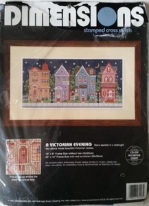Dimensions A Victorian Evening #3143 ~ Houses ~ Cross Stitch Kit ~ 1994 - Bild 1 von 3