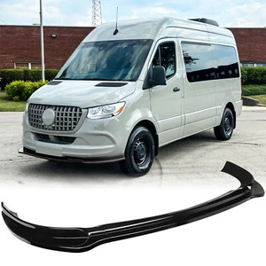 For 2019-2023 Mercedes Sprinter W907 Front Lower Splitter Lip 3pcs Gloss Black - Picture 1 of 5