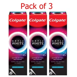 Confezione da 3 dentifricio sbiancante Colgate bianco ottico O2 bolle di ossigeno attivo 85 g - Foto 1 di 7