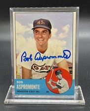 Bob Aspromonte Hand Signed 1963 Topps Houston Colt 45s Autograph