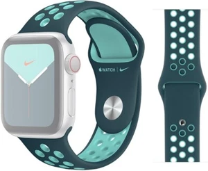Original Apple Nike Sport Armband S/M 38/40/41mm Midnight Turquoise/Aurora Green - Bild 1 von 1