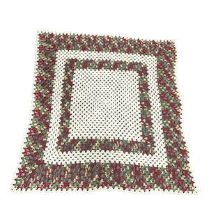 Coperta fatta a mano all'uncinetto nonna quadrata afgana 45 pollici multicolore avorio - Foto 1 di 3