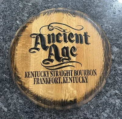 Ancient Age Bourbon Barrel  Head Authentic Head 21” Dia. Reclaimed - Image 1 of 4