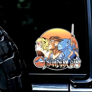 Pegatina de vinilo THUNDERCATS Panini Lion-O Panthro LRG 6,30" x 6,10" NUEVO envío Inc - Imagen 1 de 3