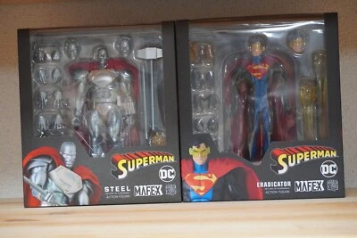 Medicom MAFEX #219 Eradicator & #181 Steel (Return of Superman) Figures NEW - Image 1 of 4
