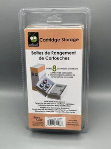 CRICUT Cartridge STORAGE BOX for 8 Cartridges & Overlays ORANGE NEW - Picture 1 of 2