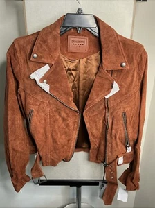 Damen Sun Valley Suede Cuir Jacke, BlankNYC Moto Jacket Wildleder Neu mit Etikett, Größe L - Bild 1 von 10