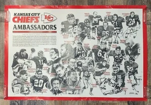 Kansas City Chiefs Ambassadors 24" x 36" Poster 18 Signed Bobby Bell Otis Taylor - Picture 1 of 5