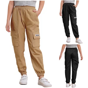 Kids Boys Trousers Sports Pants Workout Sweatpants Performance Bottoms Casual - Picture 1 of 30
