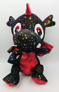 Caravana Softoys Galaxy Bling Dragón Negro con Vientre Rojo y Pies Juguete de Peluche 15" - Imagen 1 de 10