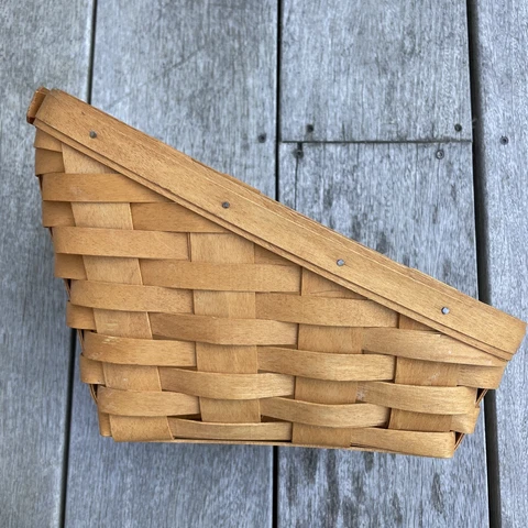 Vintage Longaberger Basket 1995 Slanted Desktop Organizer Holder 7” Cover
