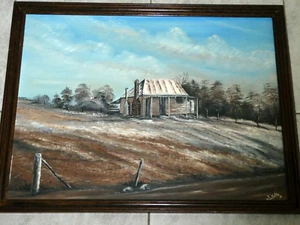 Old Timber & Corrugated Iron Home in The Australian Outback by J Vella Original - Picture 1 of 9