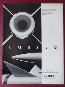 6/1983 PUB HUGHES MISSILE SYSTEMS AMRAAM GUIDED MISSILE ORIGINAL FRENCH AD - Bild 1 von 1