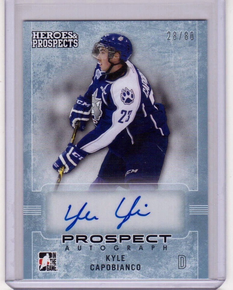 KYLE CAPOBIANCO 14/15 ITG Leaf Heroes & Prospects Auto Autograph #d /80 Rookie - Image 1 of 1