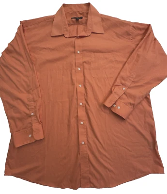 Camisa con botones Beverly Hills Polo Club para hombre coral cuello largo SLV 3XL 19 36/37 Foto 1 de 4