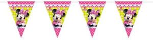 DISNEY MINNIE MOUSE PARTY BUNTING 9 FLAG BANNER CHILDREN'S PARTY BUNTING 3M