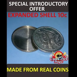 10 centime Australien élargi pièce Coque / en vrai pièces ! Qualité Premium - Photo 1/1