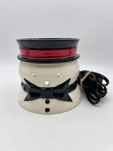 Yankee Candle Black Tie Snowman Scenterpiece Easy Meltcup Plug In Warmer w/Wax - Picture 1 of 8
