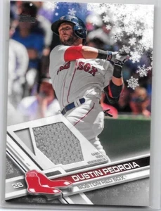 CAMISETA USADA DUSTIN PEDROIA 2017 TOPPS WALMART HOLIDAY MEGA JUEGO - Imagen 1 de 1