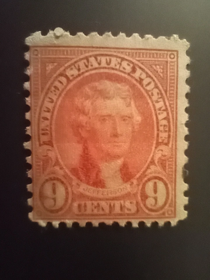 1923 Sc# 561 MNH 9c Jefferson Rose Flat Plate Perf 11 CV48 BNA2024 - Image 1 of 1