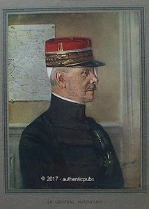 VIEUX PAPIER LE GENERAL MAUNOURY DE 1915 PUBLICITE RARE - Imagen 1 de 1