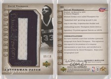 2006-07 Chronology Legends Letterman Gold /10 David Thompson #163 Patch Auto HOF