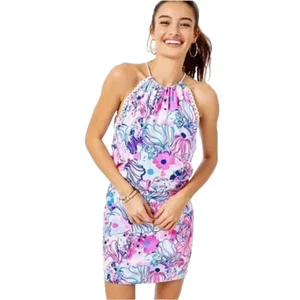 Abito Pagliaccetto Lilly Pulitzer Prosecco Rosa Make A Splash Gianni Skort XXS - Foto 1 di 7
