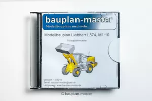 Modellbauplan Radlader Liebherr L 574 (Nachbau), M 1:10,Funktionsmodell,RC-fähig - Bild 1 von 12