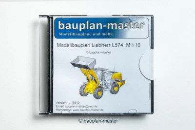 Modellbauplan Radlader Liebherr L 574 (Nachbau), M 1:10,Funktionsmodell,RC-fähig - Bild 1 von 4