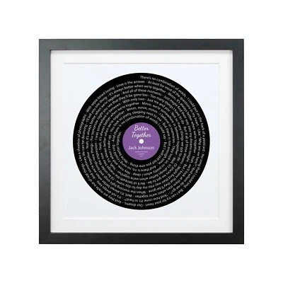 Letra Jack Johnson impressão em vinil – Better Together – presente de casamento - Imagem 1 de 4