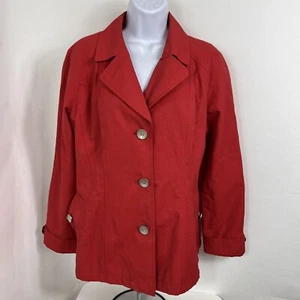 Giacca Gallery Jacket Women's Medium Button Down Long Sleeve Lightweight Lined - Picture 1 of 14