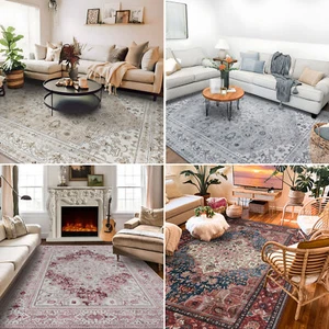 Deal Extra Large Floor Rug 240x340cm Vintage Neutral Carpet Non Slip Dining Rugs - Picture 1 of 43
