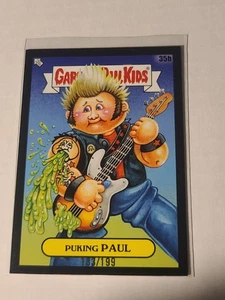 2025 GPK Battle of the Bands Green Day Puking PAUL #35b Black Parallel 133/199 - Picture 1 of 2