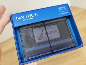Estuche para tarjetas Nautica negro 31NU200001 para hombre nuevo - Imagen 1 de 5