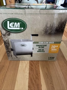 LEM Fleischmischer Manuelle Handkurbel Edelstahl #654 Mighty Bite 20 Pfund Kappe Neu! - Bild 1 von 4