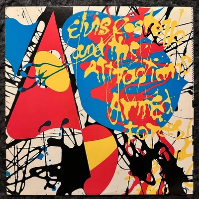 Elvis Costello Armed Forces LP Vinyl Record 1979 Repress + Bonus 7" Columbia - Image 1 of 4