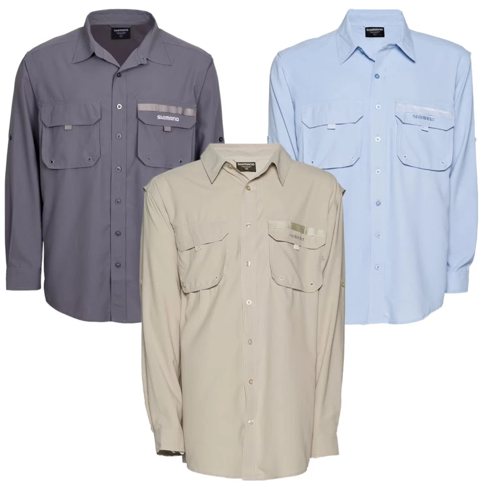Shimano Ventilated Quick Dry Breathable Fishing Shirt UPF 30+ Sizes S to 3XL - Image 1 of 4