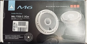 JL Audio M770x-C-3Gw 7,7" Marine Koaxial-Lautsprecher weiß "klassisch" Gitter - Bild 1 von 2