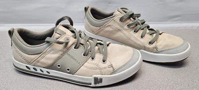 Merrell Womens Size 7 Gridway Sneaker Shoes Beige  Canvas Lace Up Lightweight - Image 1 of 4