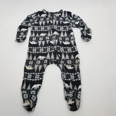 Pijama antiguo azul marino para dormir y jugar con pies Fair Isle talla 6-9 meses Foto 1 de 4