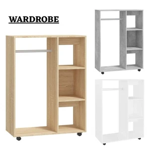 Wardrobe Bedroom Rack Closet Clothes Storage Organiser Engineered Wood Vidaxl - Picture 1 of 19
