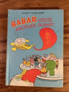 Vtg. 1972 BABAR VISITS ANOTHER PLANET 1ST ED. PRINT DJ - Imagen 1 de 8