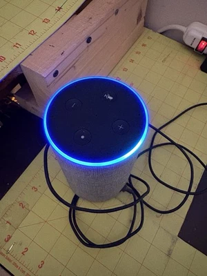 Amazon Echo 2nd Generation Smart Speaker w/ Alexa Heather Grey Fabric - Image 1 of 2