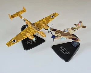 Atlas 1/72 Diecast NORTH AFRICA DESERT Kittyhawk P-40E + Messerschmitt Bf 110G - Picture 1 of 7
