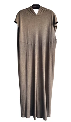 Saint Laurent - Jersey Tunic Dress - Beige Stretchy Hooded - M FR38 UK10 US6 - Изображение 1 из 4