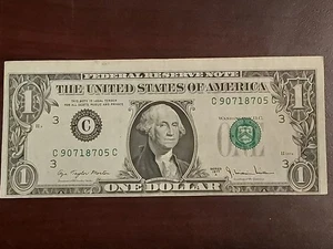 1977A $1 Bill - MAJOR Shifted Overprint ERROR - Seals & Serials Misaligned! - Picture 1 of 6