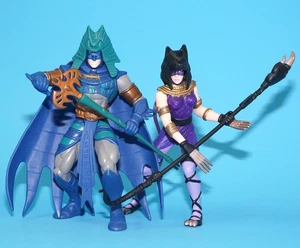 BATMAN LEGENDS OF BATMAN EGYPTIAN BATMAN & CATWOMAN 100% COMPLETE 1997 KENNER - Picture 1 of 4