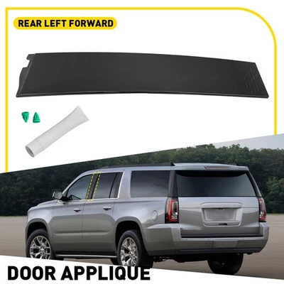 Moldura de panel de ajuste de pilar B negro trasero izquierdo para Cadillac Escalade ESV 2015-2018 Foto 1 de 4